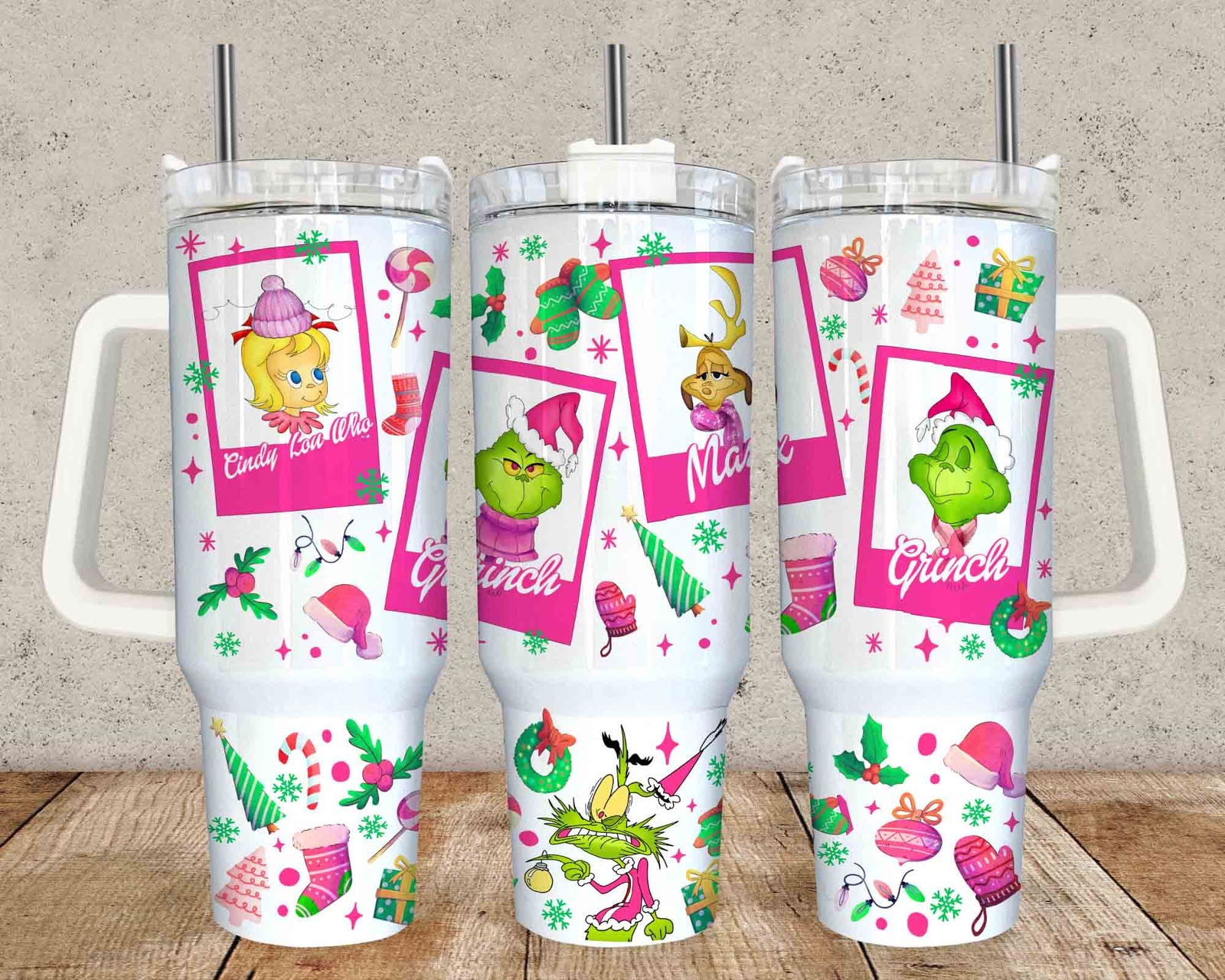 Christmas 40oz Tumbler Wrap Png GR 1 