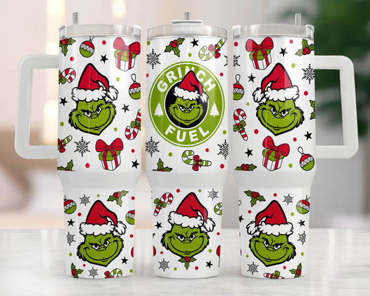 Christmas Fuel 40oz Tumbler Wrap Png 