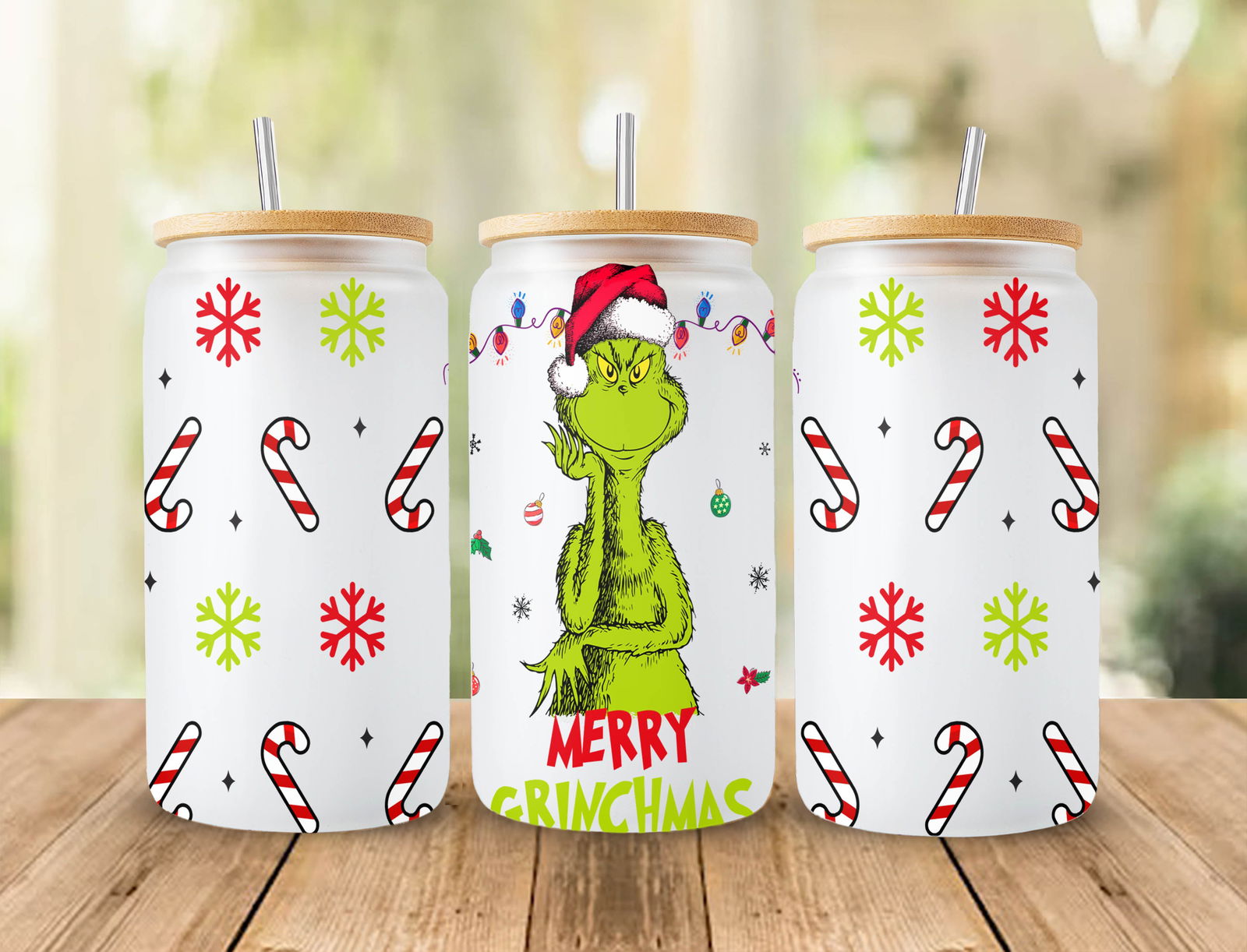 Christmas Libbey Glass Can Wrap Png 