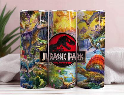 Dinosaur 20oz Skinny Tumbler Wrap PNG 