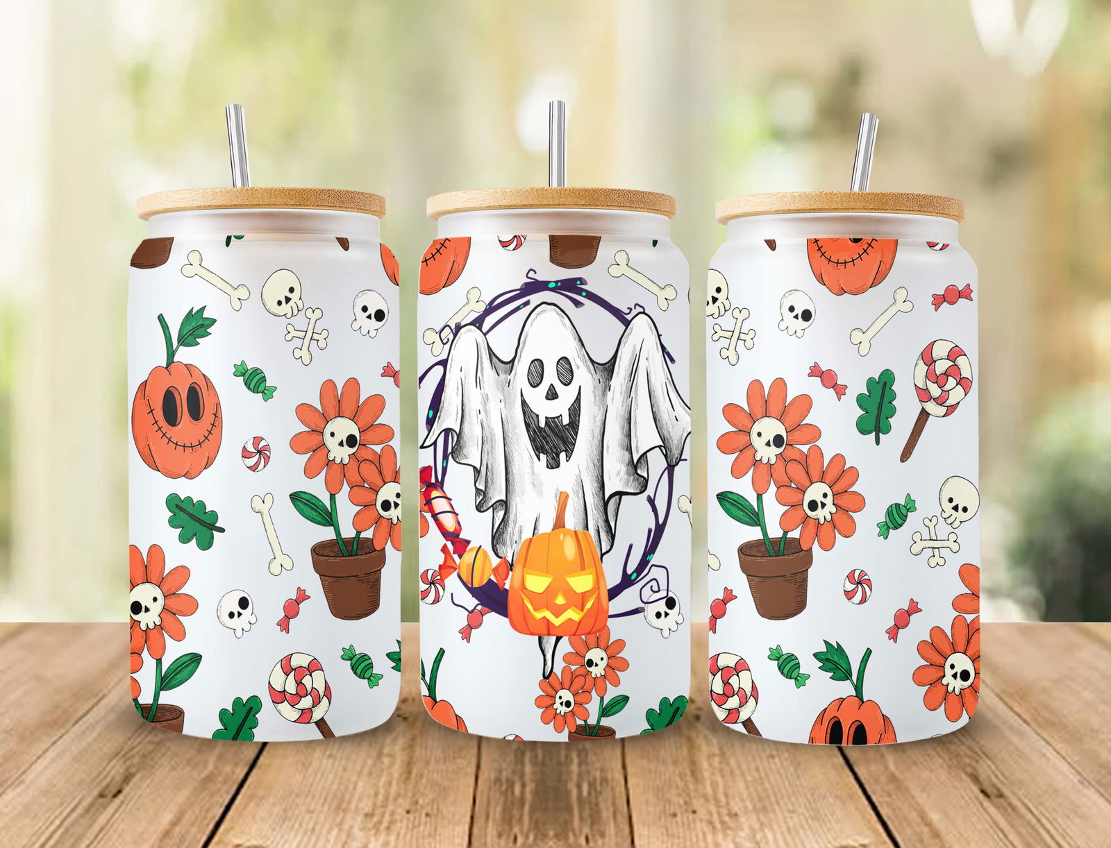 Halloween Bundle 16oz Libbey Glass Can Wrap 