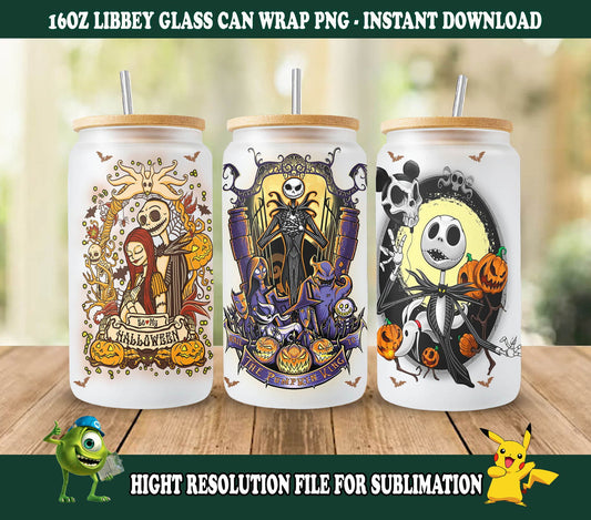 Halloween Bundle 16oz libbey can Cartoon PNG 3 