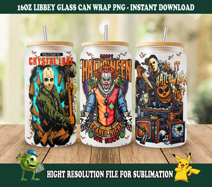 Halloween Bundle 16oz libbey can Cartoon PNG 4 