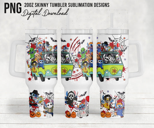 Horror Tumbler Wrap Png  40oz  Tumbler Halloween Sublimation 