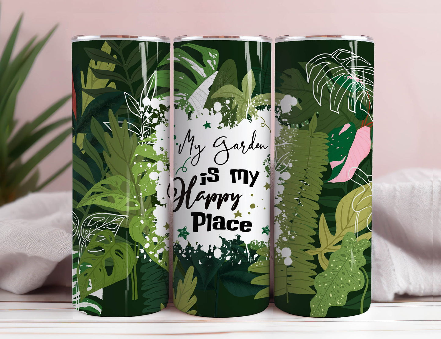 House Plants 20 oz skinny tumbler wrap Plants  3 