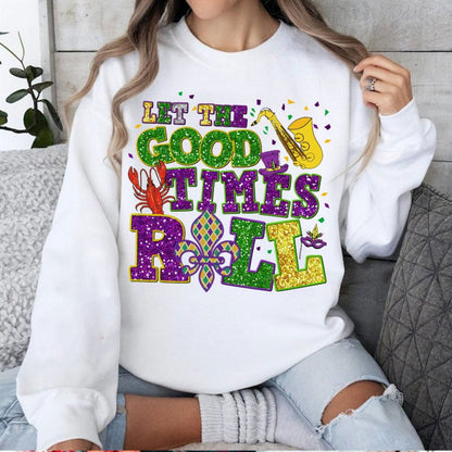 Let_s The Good Times Roll Faux Sequins PNG 