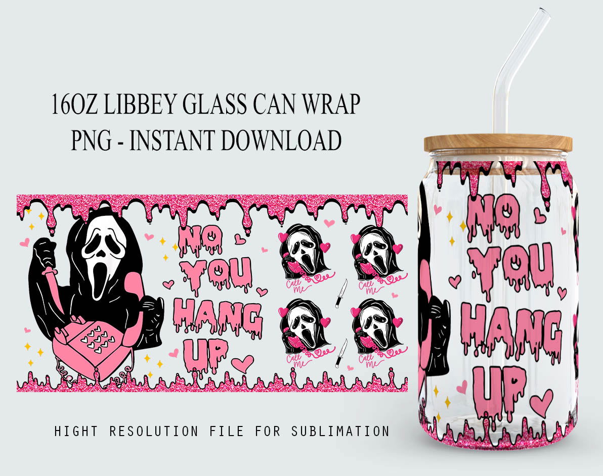 No You Hang Up 16oz Libbey Can Cartoon png 