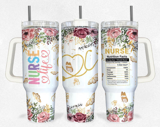 Nurse 40oz Quencher Tumbler Wrap 2 