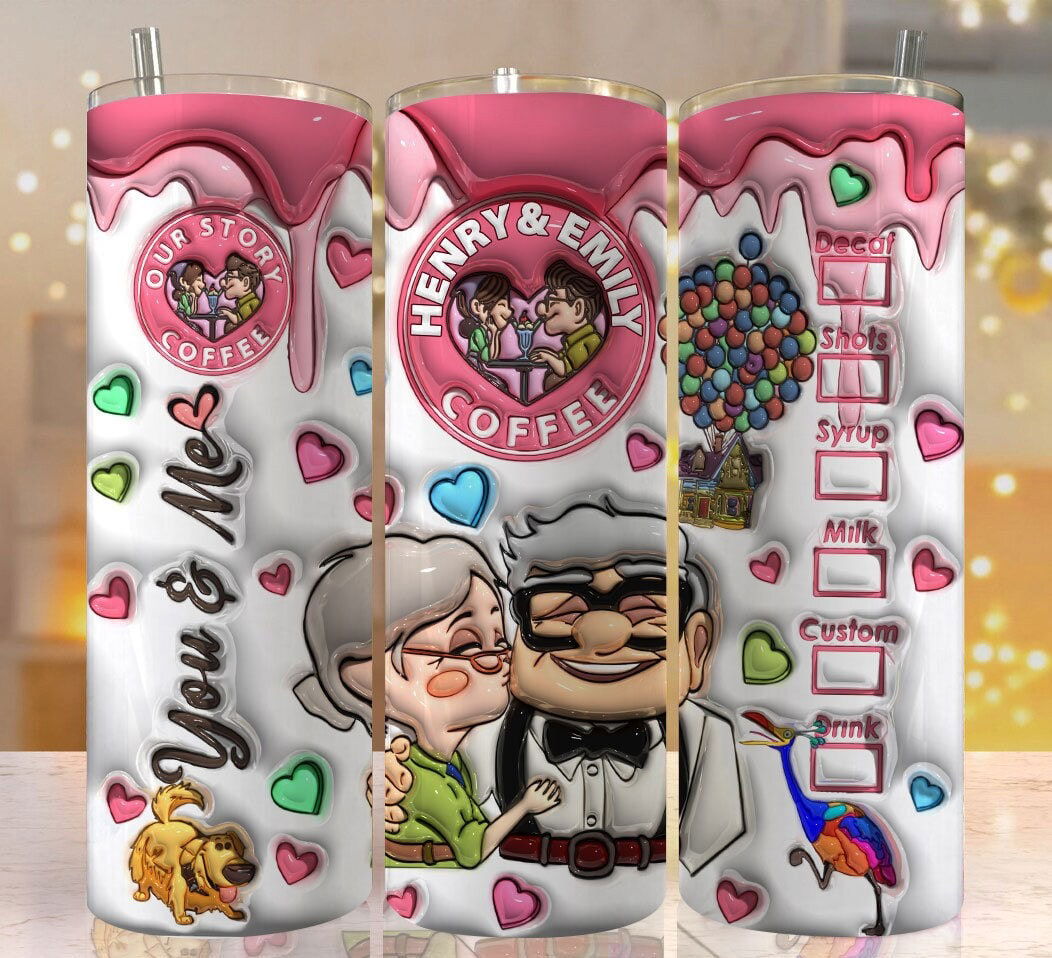 Personalized 3D Inflated CE Valentine Tumbler Wrap 