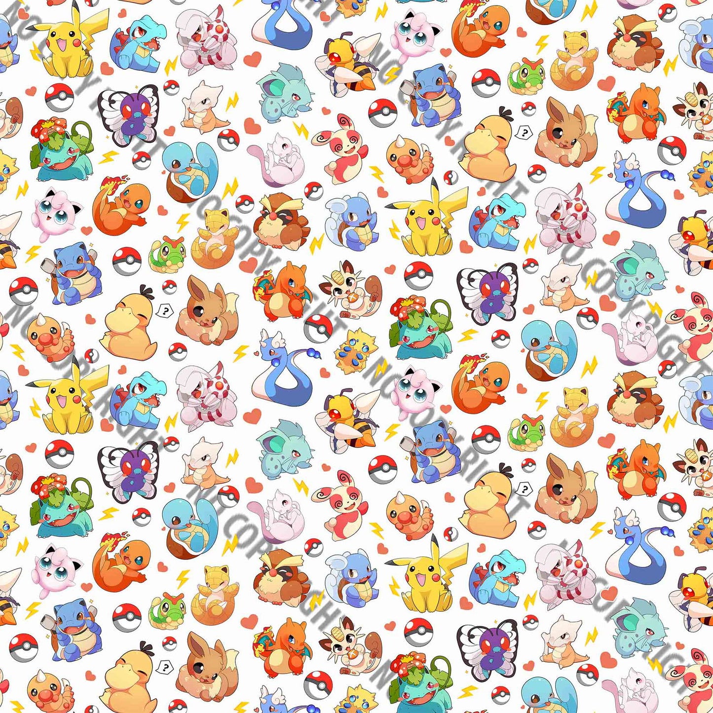 Poke Christmas seamless Pattern 