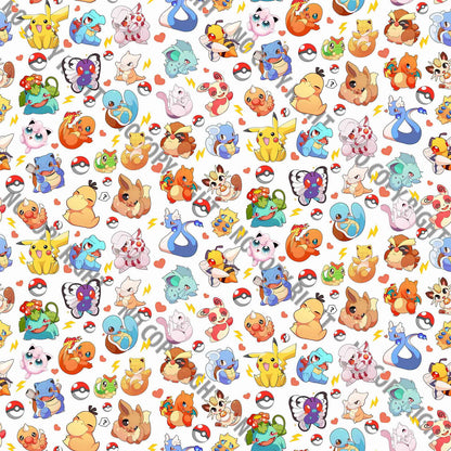 Poke Christmas seamless Pattern 