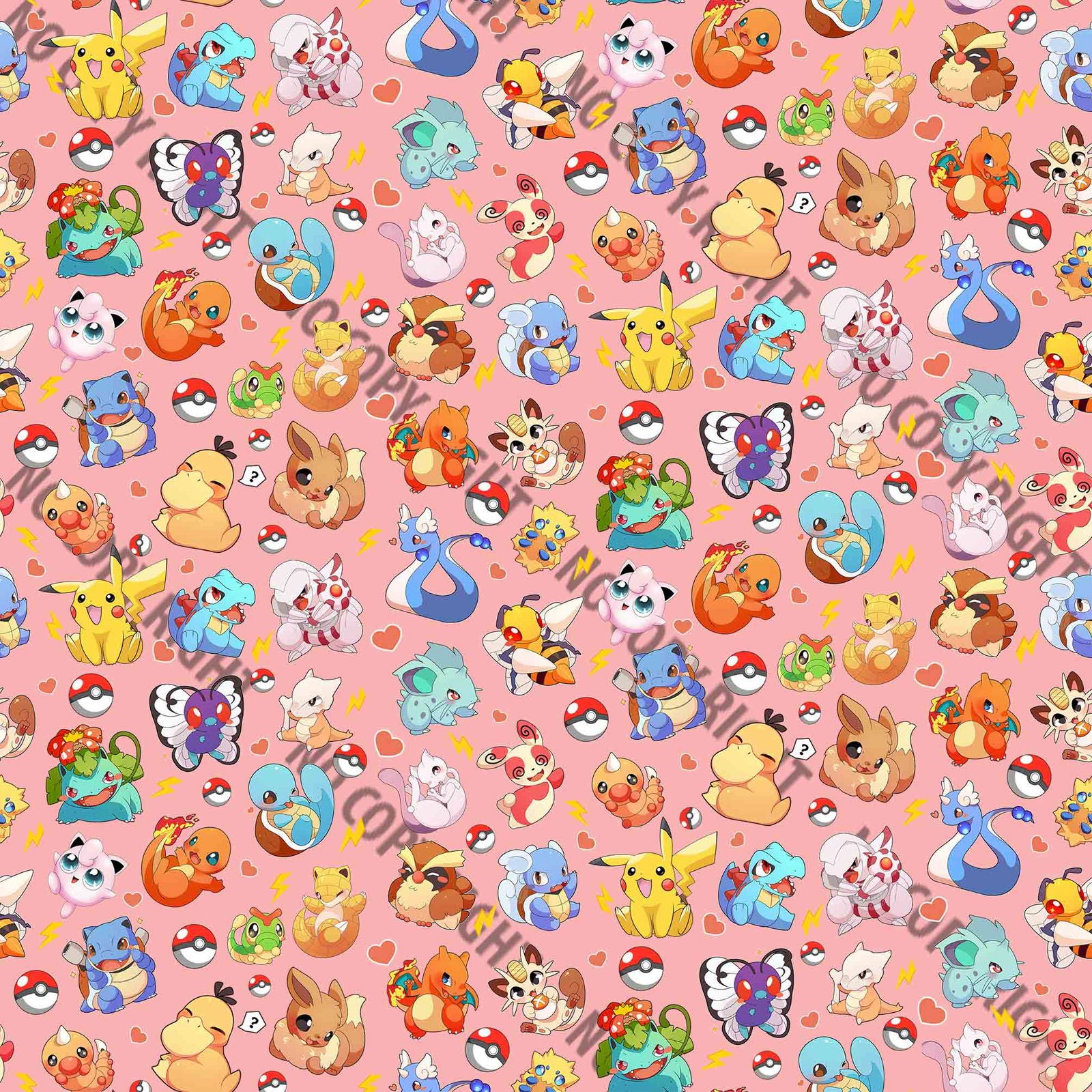 Poke Christmas seamless Pattern 