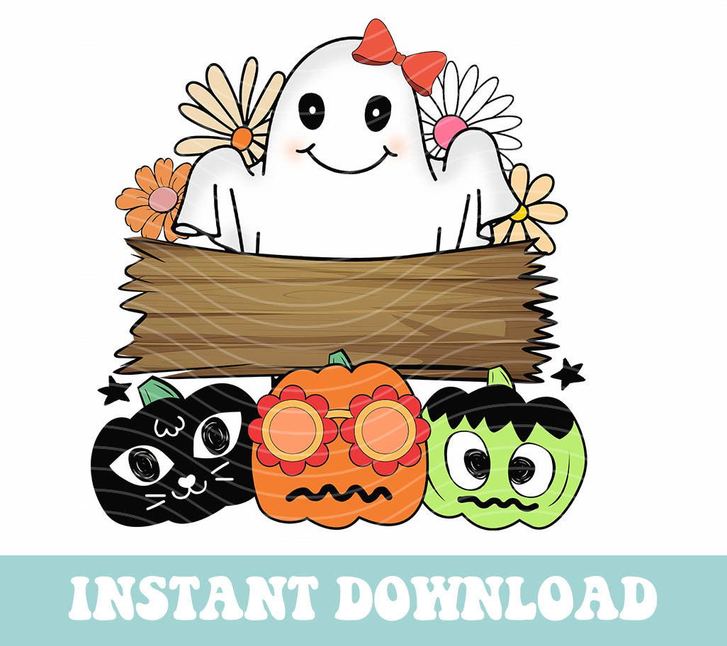 Retro Flower  Halloween Bundle 