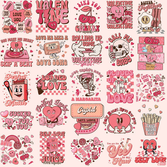 Retro Valentine Svg Png Bundle Cupid Love 