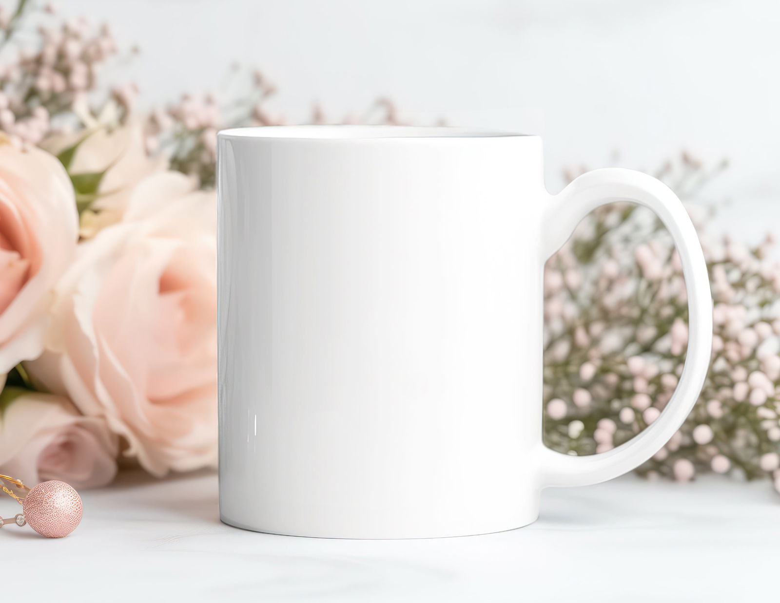 Spring Floral Mug Mockup - 11 oz 