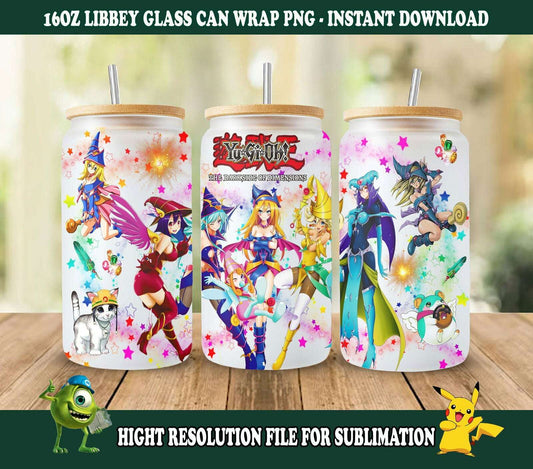 Amie Cartoon 16oz Can Glass Wrap, 16oz PNG, Movie Skinny 16oz Design