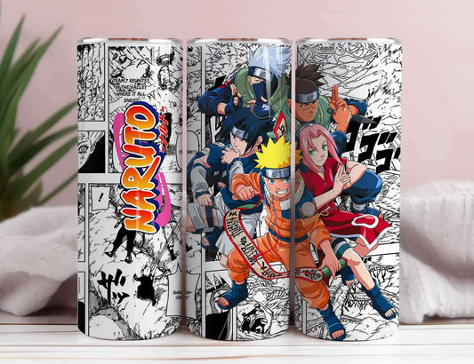 Anime Manga 20oz Skinny Tumbler Sublimation Designs, Cartoon Movies