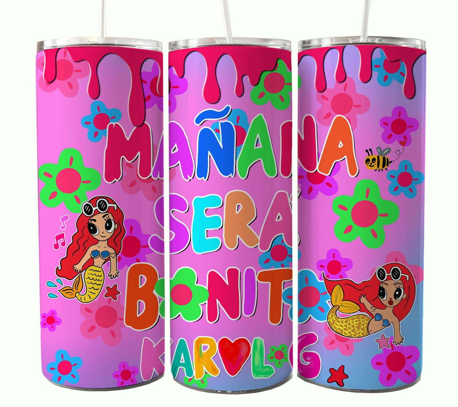 Bundle KarolG 20oz Tumbler Wrap, Digital 20 oz Skinny Tumblers Designs Template