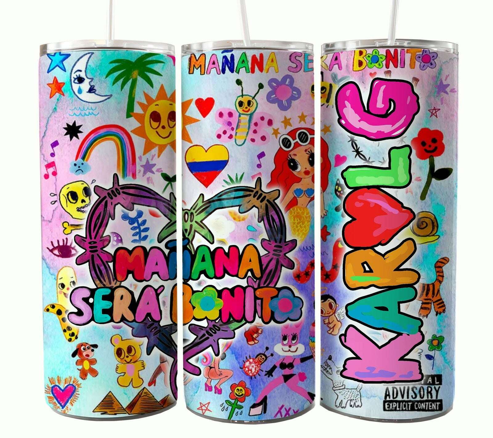 Bundle KarolG 20oz Tumbler Wrap, Digital 20 oz Skinny Tumblers Designs Template