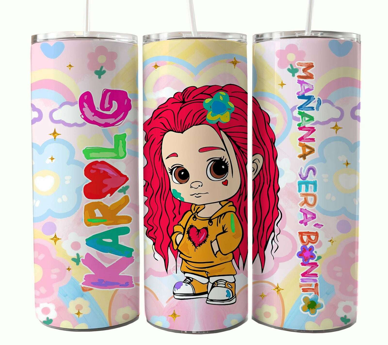 Bundle KarolG 20oz Tumbler Wrap, Digital 20 oz Skinny Tumblers Designs Template