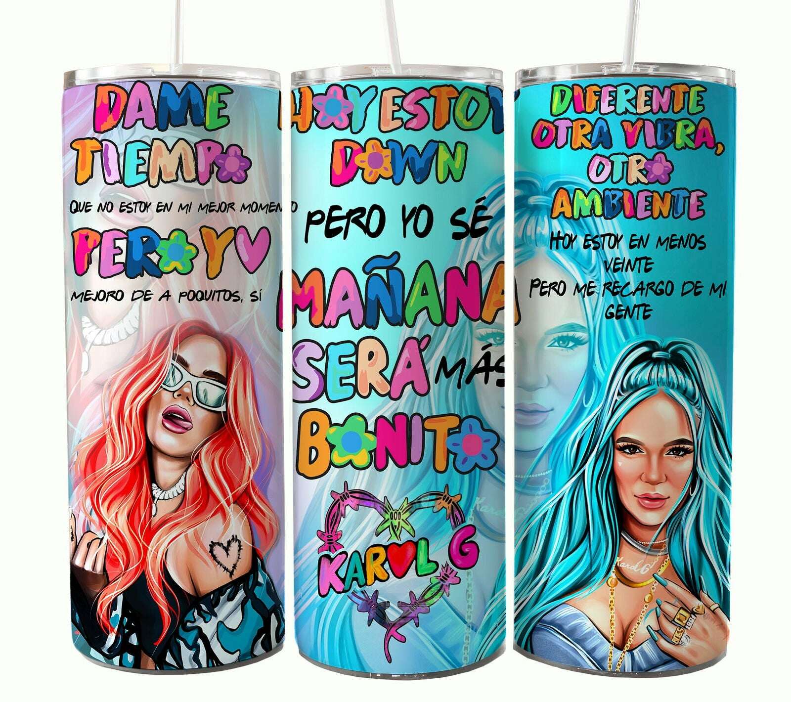 Bundle KarolG 20oz Tumbler Wrap, Digital 20 oz Skinny Tumblers Designs Template