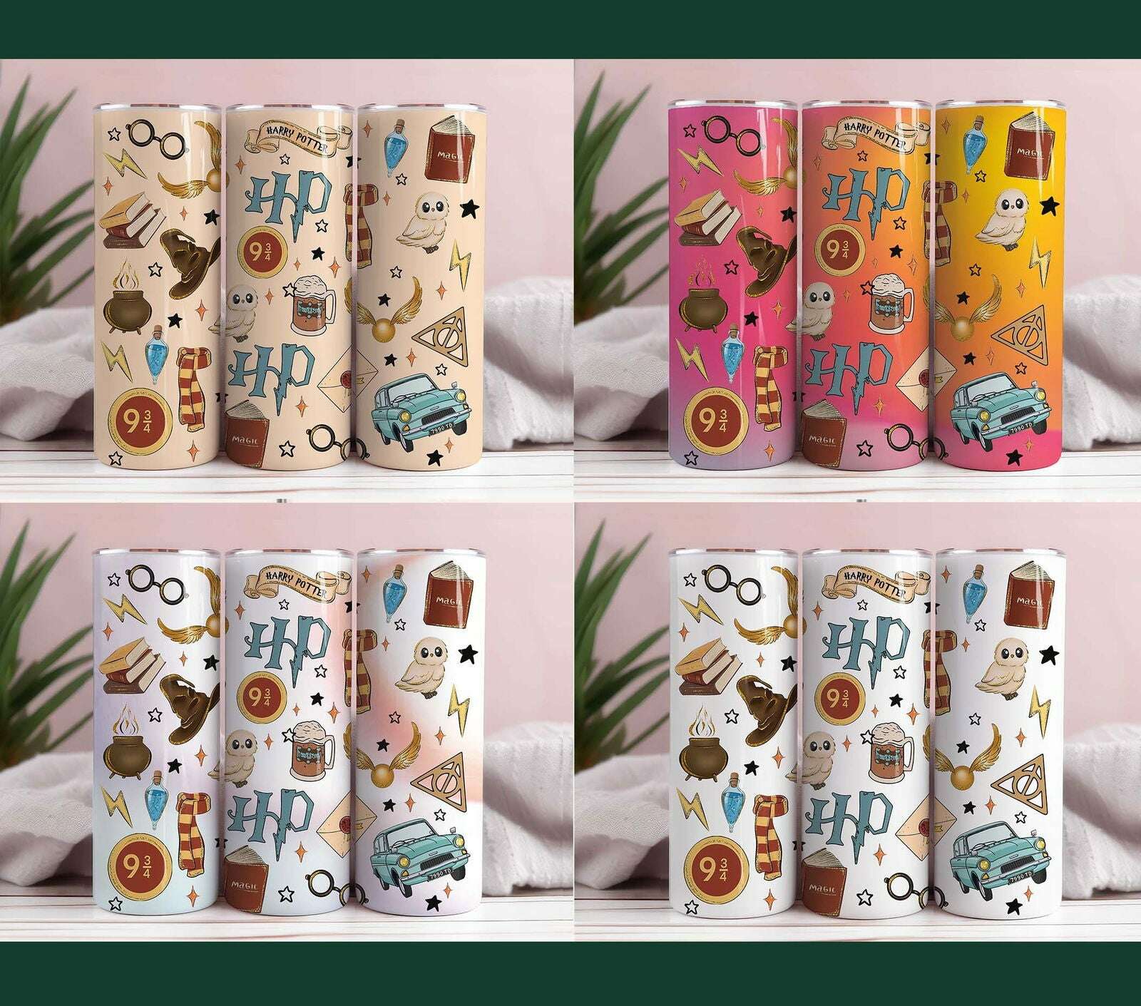 Bundle Magic School 20oz Tumbler wrap, HP Sublimation Tumbler Designs