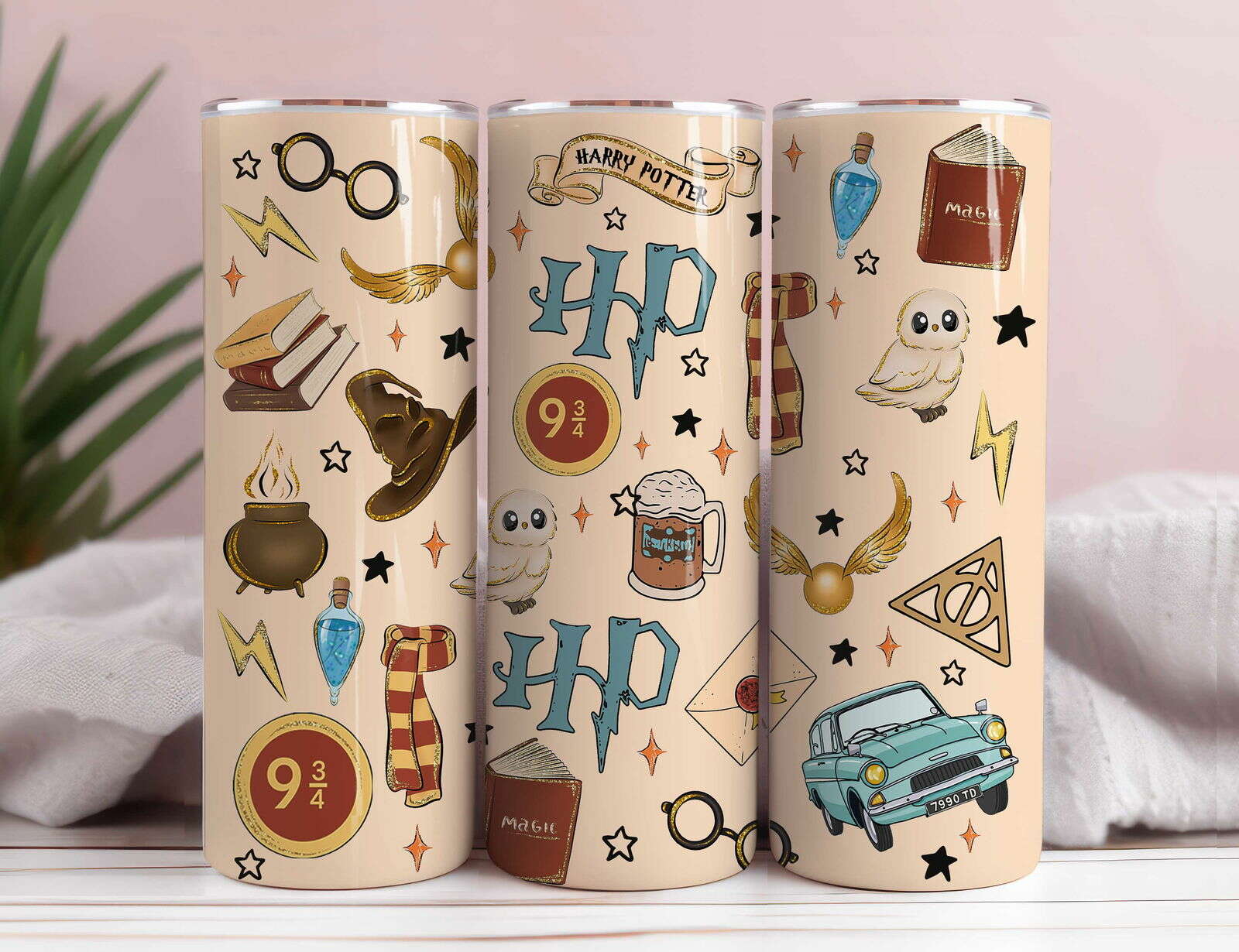 Bundle Magic School 20oz Tumbler wrap, HP Sublimation Tumbler Designs