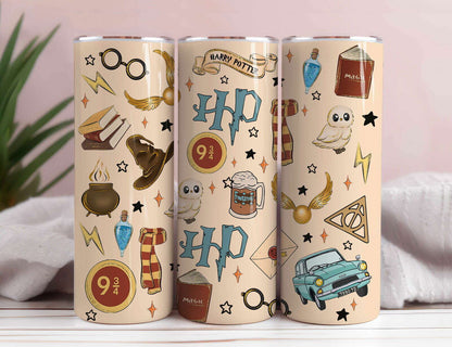 Bundle Magic School 20oz Tumbler wrap, HP Sublimation Tumbler Designs