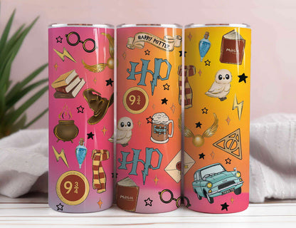 Bundle Magic School 20oz Tumbler wrap, HP Sublimation Tumbler Designs