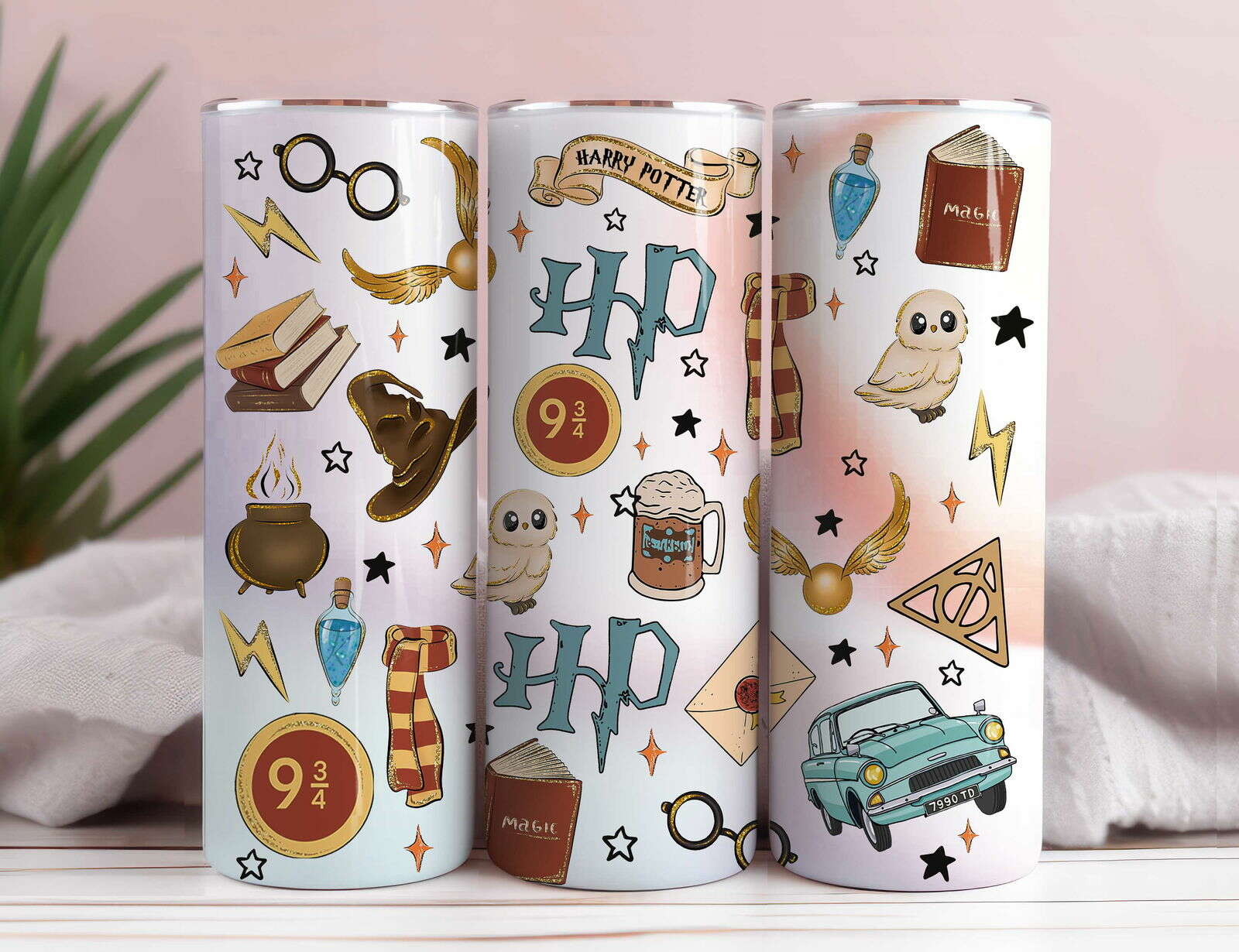 Bundle Magic School 20oz Tumbler wrap, HP Sublimation Tumbler Designs