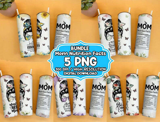 Bundle Mom Nutrition Facts 20oz Skinny Straight & Tapered Designs