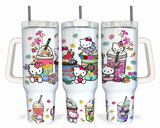 Cartoon Anime Quencher 40oz Tumbler Wrap Png