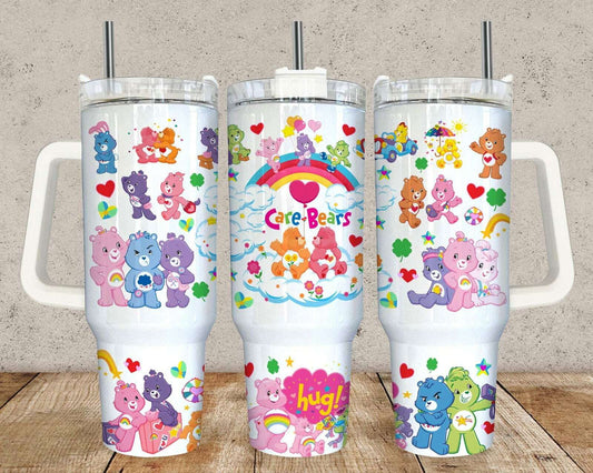 Cartoon Characters 40oz Tumbler Png, Cartoon Glitter Tumbler 40oz