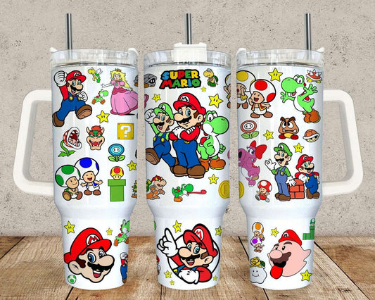 Cartoon Characters 40oz Tumbler Wrap, Cartoon 2 pieces 40oz Tumbler