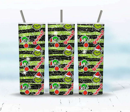 Christmas Tumbler Sublimation Designs  20oz Skinny Tumbler Bundle Wrap