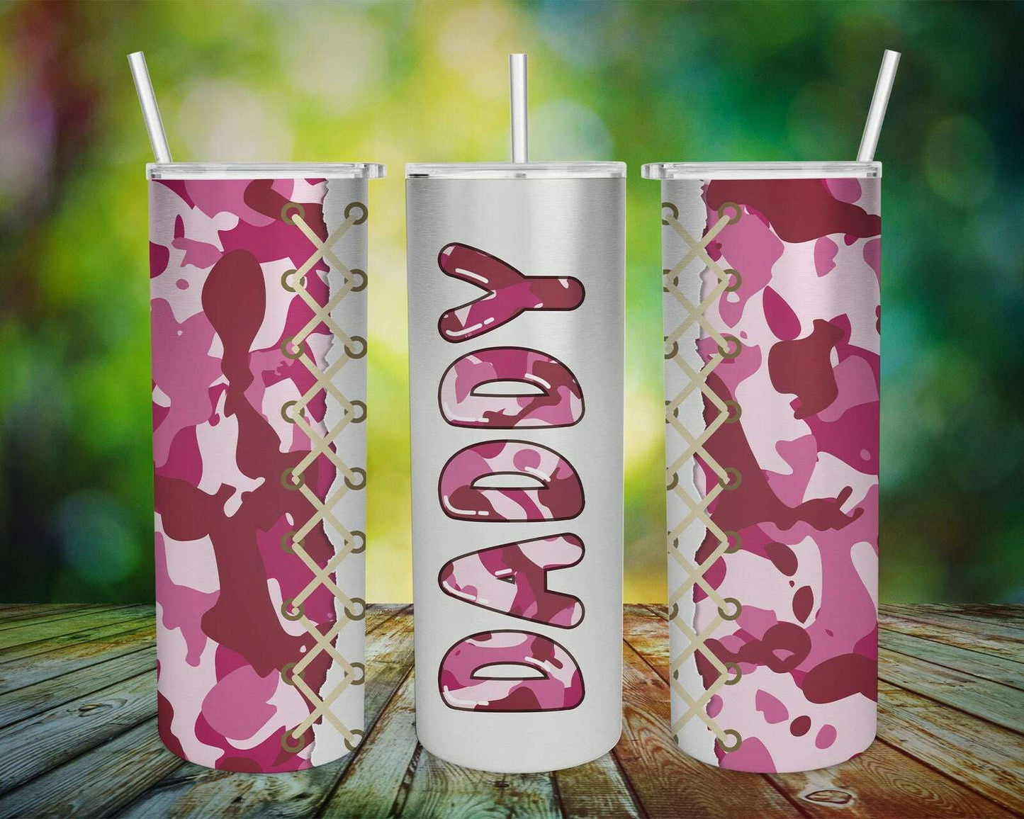 Digital Family 20oz STRAIGHT Skinny Tumbler Wrap