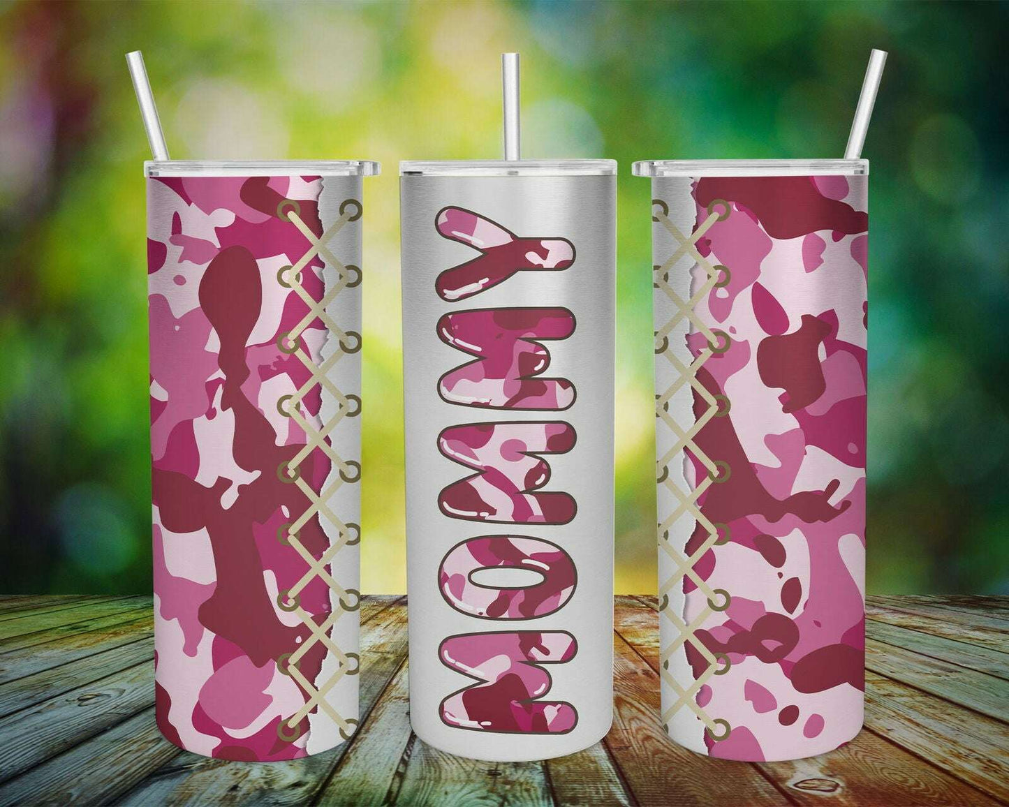 Digital Family 20oz STRAIGHT Skinny Tumbler Wrap