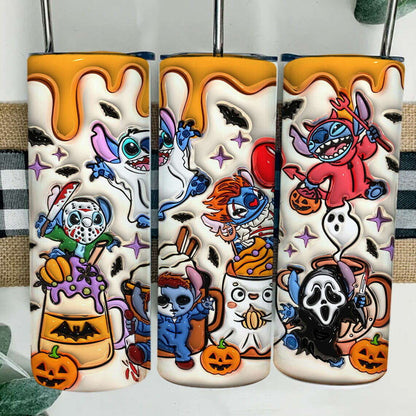 Inflated Halloween Tumbler Design Png, 20oz Skinny Sublimation 2