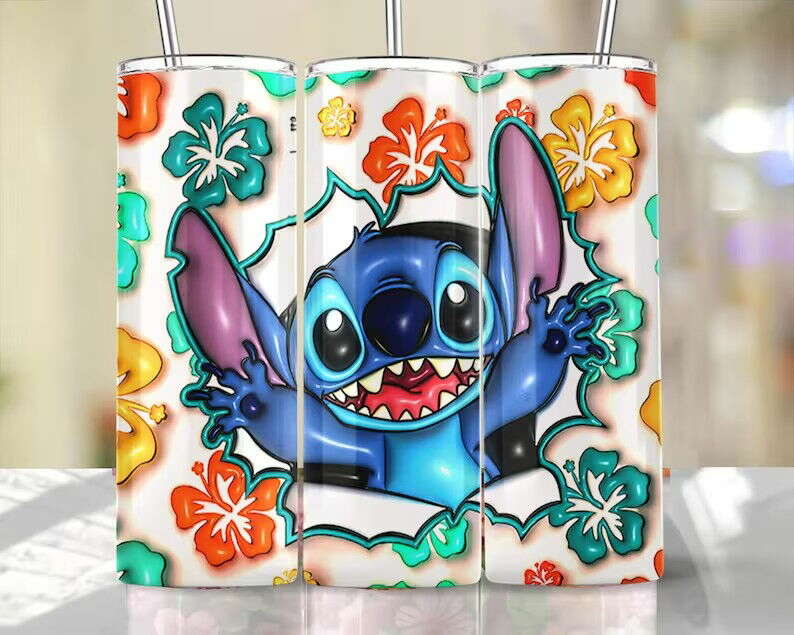 Inflated ST Tumbler Design Png 3D Tumbler Wraps 20oz Skinny Sublimation 1