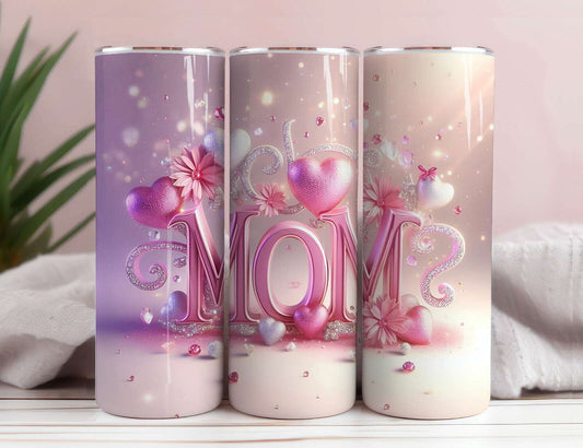 LOVE MOM 20oz Skinny Tumbler Wrap  12