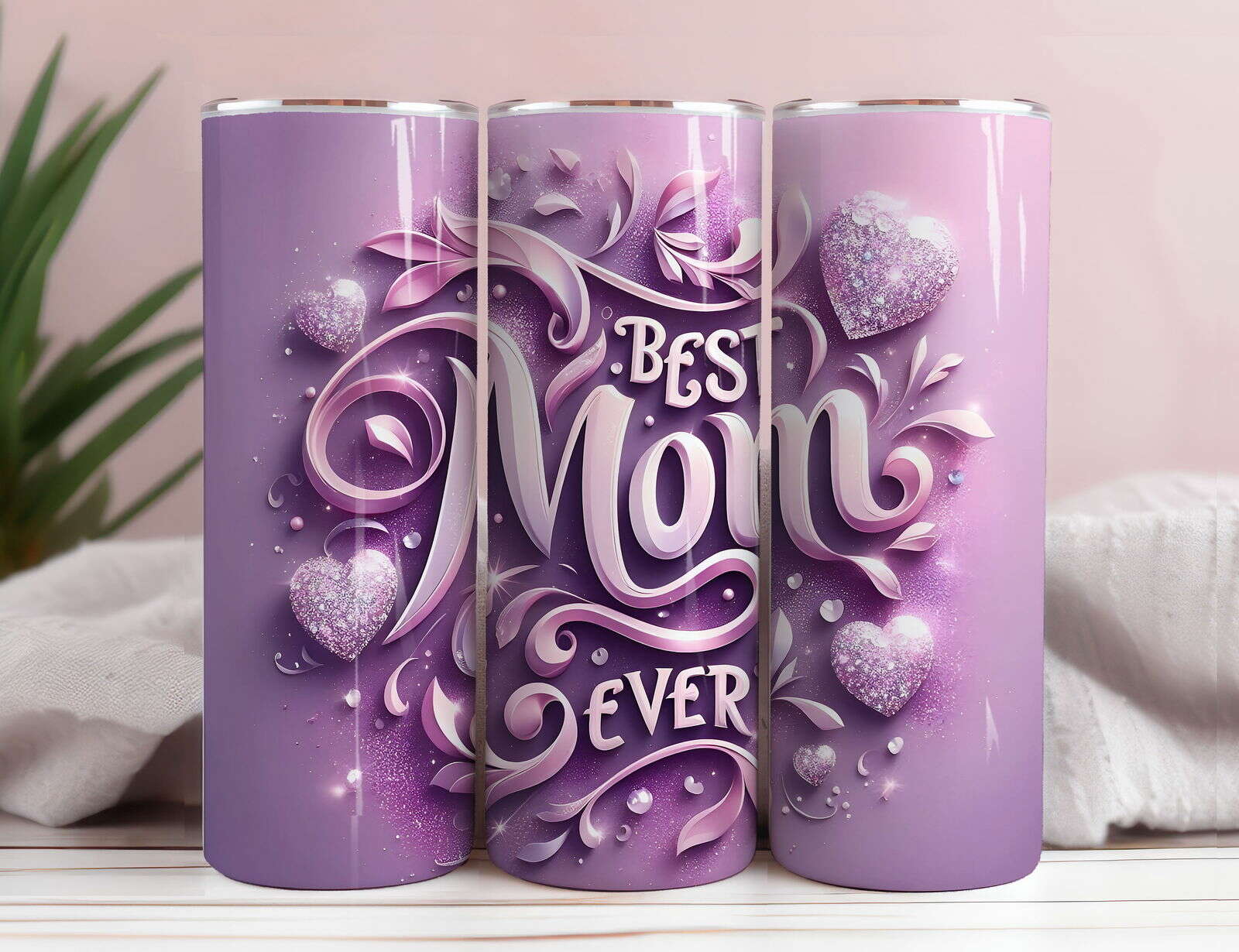 LOVE MOM 20oz Skinny Tumbler Wrap  16