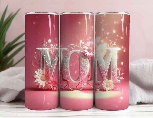 LOVE MOM 20oz Skinny Tumbler Wrap  18