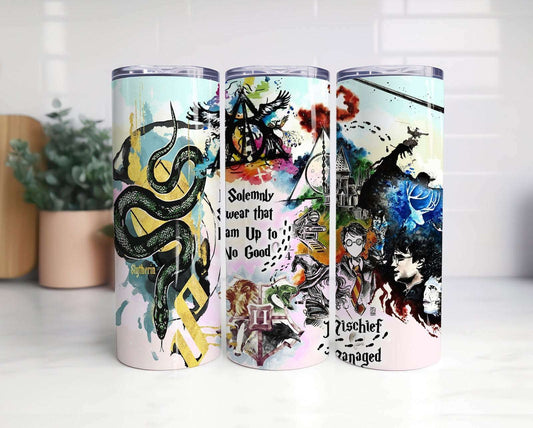 Magic 20oz Tumbler Wrap PNG, HP Skinny Tumbler Sublimation Design