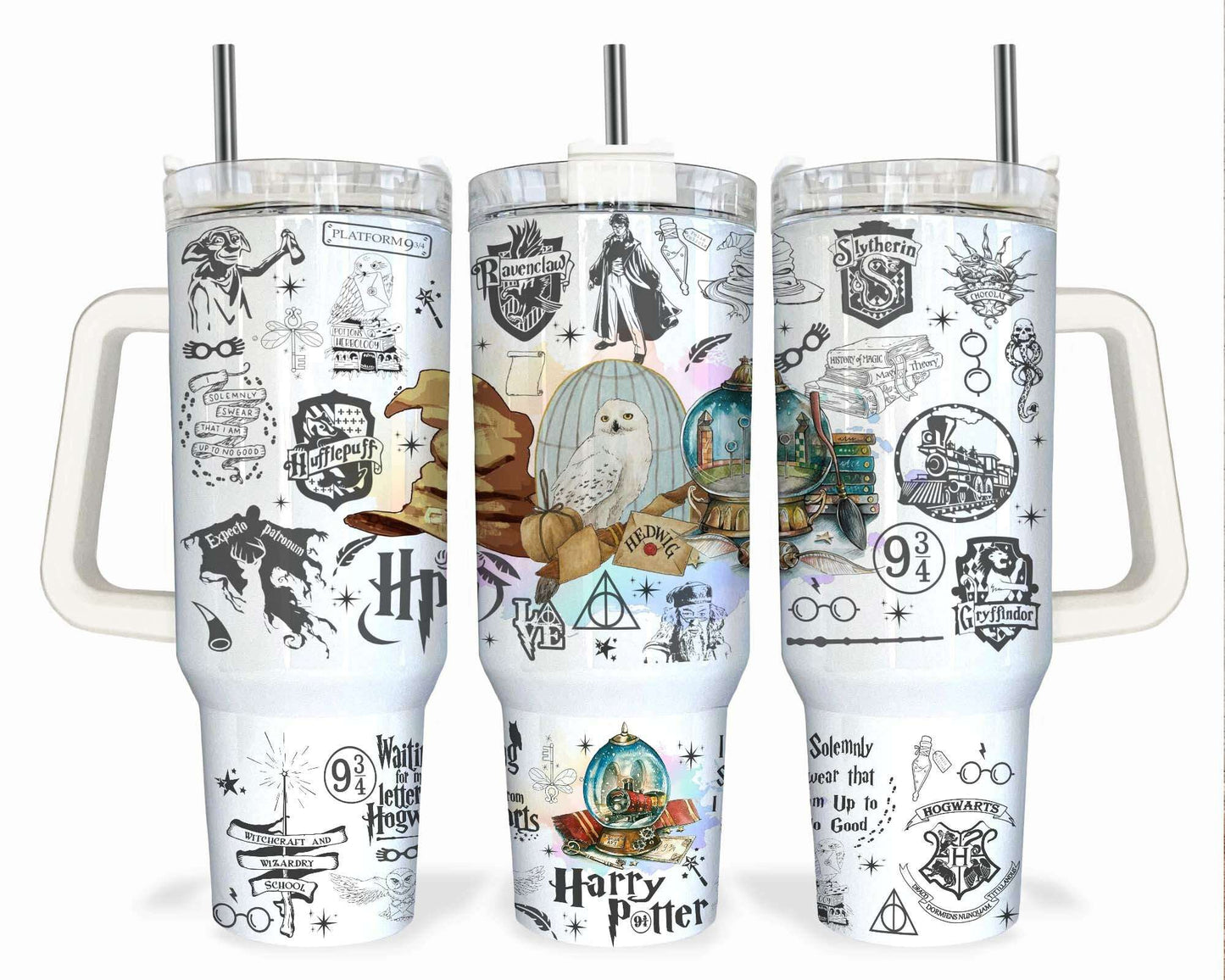 Magic 40oz Tumbler Wrap, HP Quencher Sublimation Png Design Instant Download