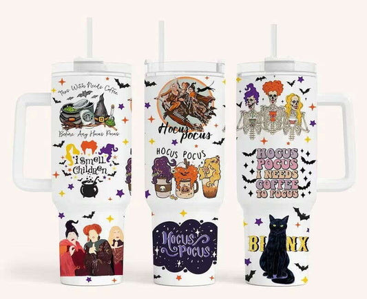 Magic 40oz Tumbler Wrap PNG, Halloween Quencher Tumbler Sublimation