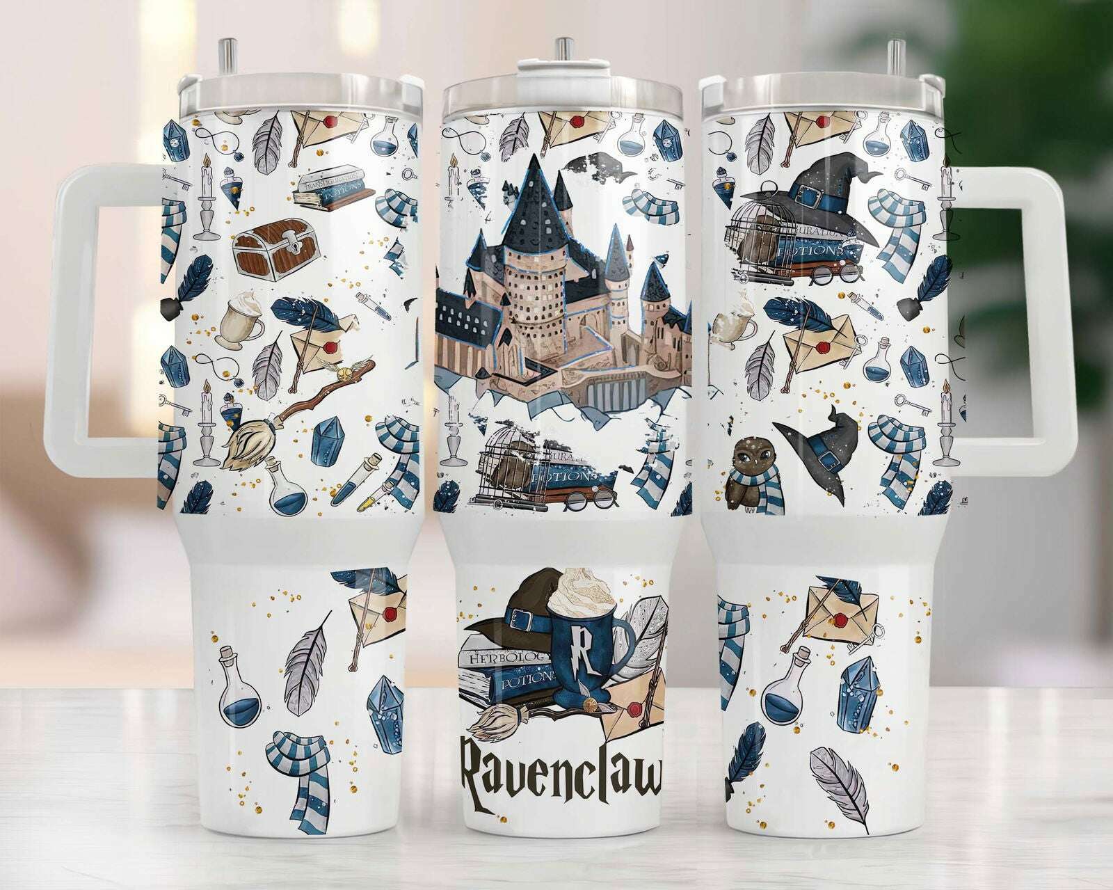 Magic HP 40oz Tumbler Wrap PNG, HP Quencher Tumbler Sublimation
