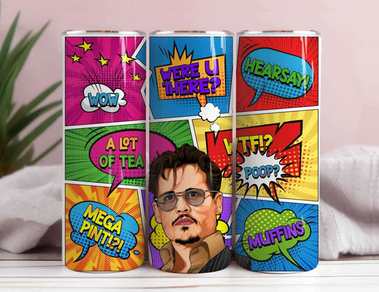 Movies Character 20oz Skinny Tumbler Design, Sublimation Tumbler Wrap PNG