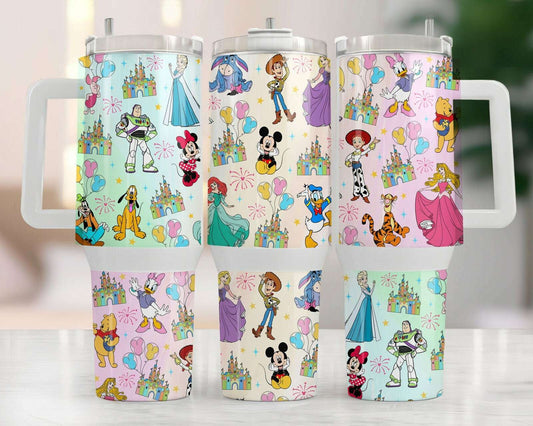 Movies Characters 40oz Tumbler Wrap, Cartoon Characters 2 pieces 40oz Tumbler