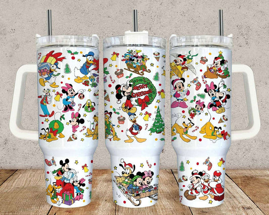 Movies Characters 40oz Tumbler Wrap Png, Merry Christmas Tumbler Design