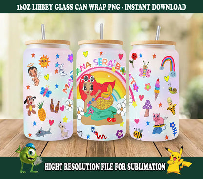 16 oz glass can wrap, Manana Sera Png 2 - Vartdigitals